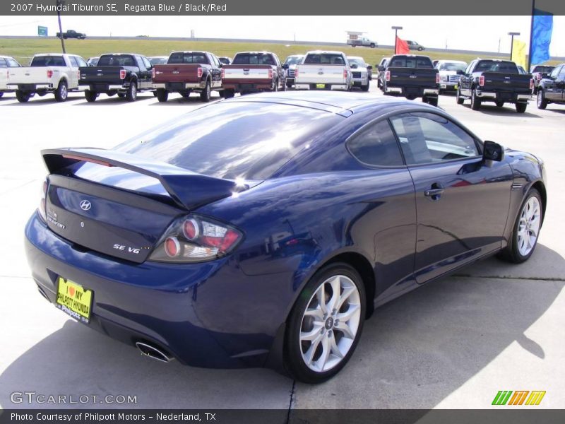 Regatta Blue / Black/Red 2007 Hyundai Tiburon SE