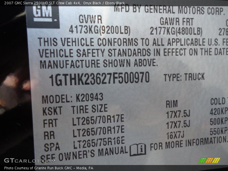 Onyx Black / Ebony Black 2007 GMC Sierra 2500HD SLT Crew Cab 4x4