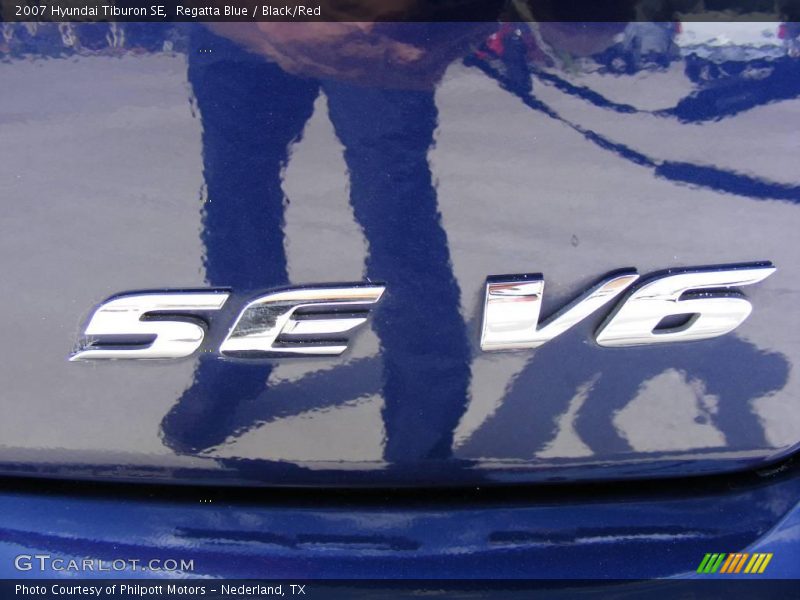Regatta Blue / Black/Red 2007 Hyundai Tiburon SE