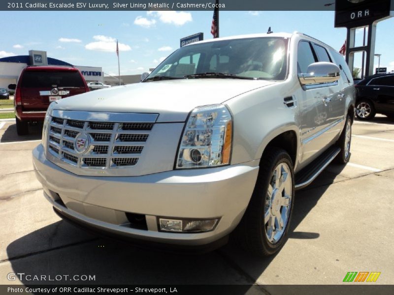 Silver Lining Metallic / Cashmere/Cocoa 2011 Cadillac Escalade ESV Luxury