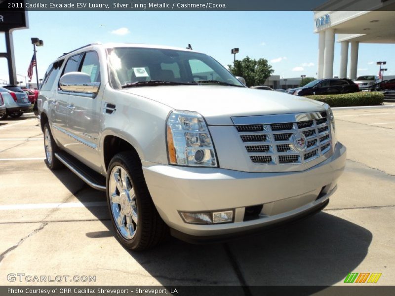 Silver Lining Metallic / Cashmere/Cocoa 2011 Cadillac Escalade ESV Luxury