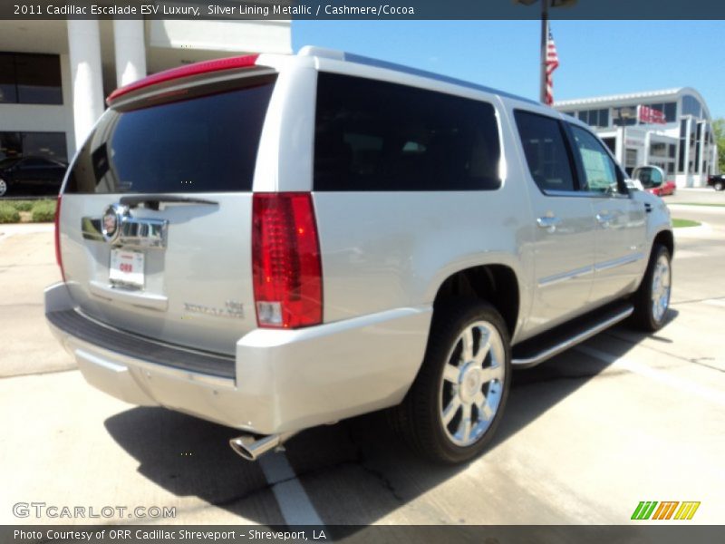 Silver Lining Metallic / Cashmere/Cocoa 2011 Cadillac Escalade ESV Luxury