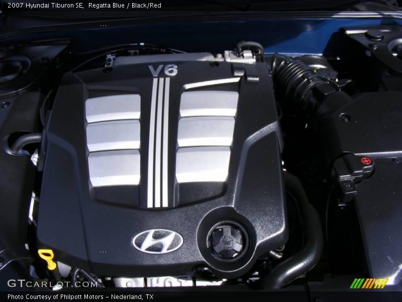 Regatta Blue / Black/Red 2007 Hyundai Tiburon SE