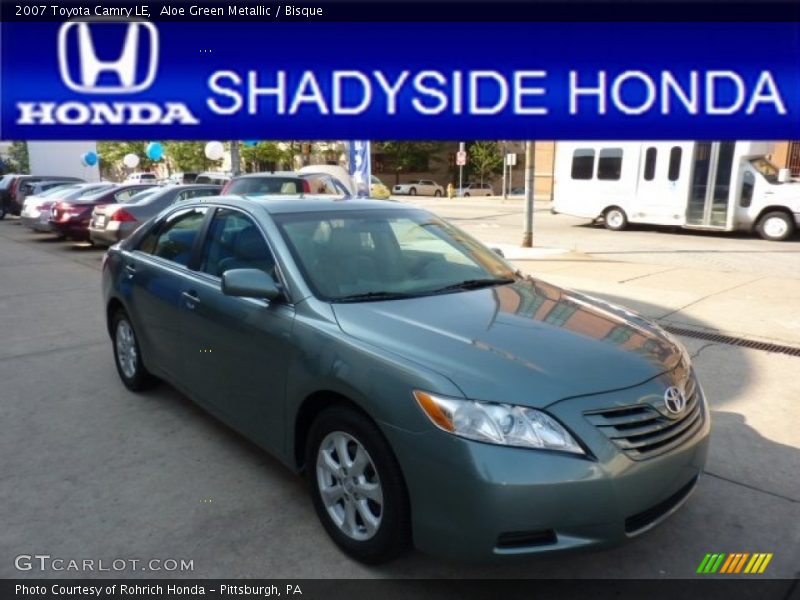 Aloe Green Metallic / Bisque 2007 Toyota Camry LE