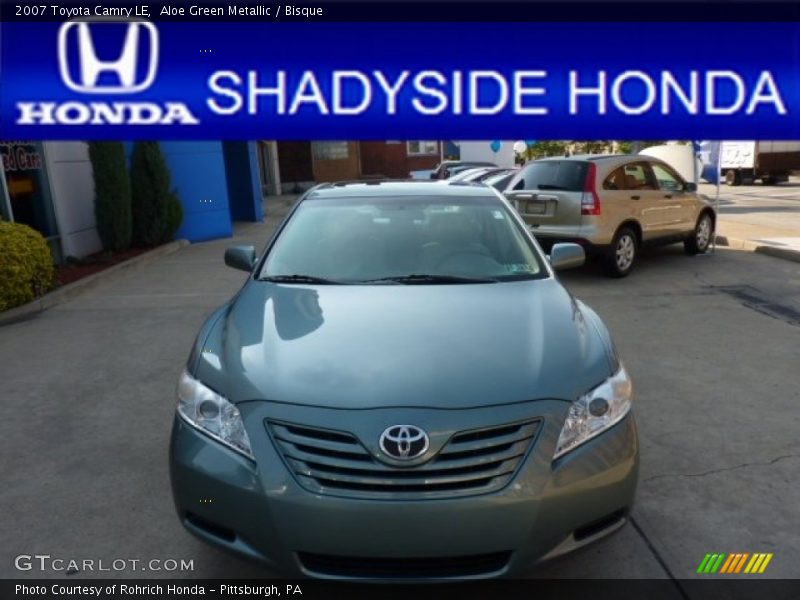 Aloe Green Metallic / Bisque 2007 Toyota Camry LE