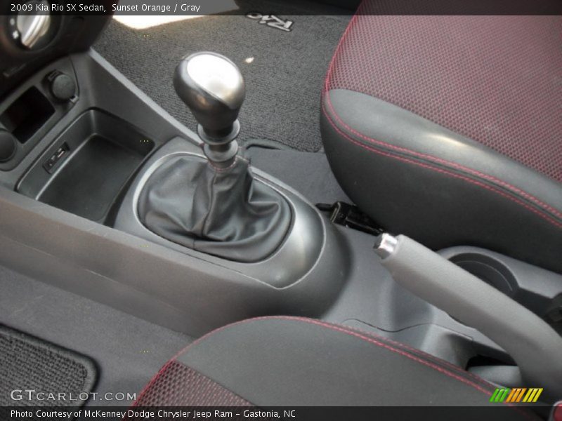 Sunset Orange / Gray 2009 Kia Rio SX Sedan