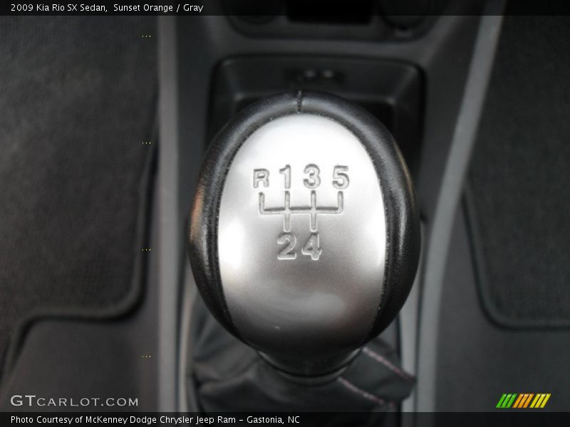 Sunset Orange / Gray 2009 Kia Rio SX Sedan