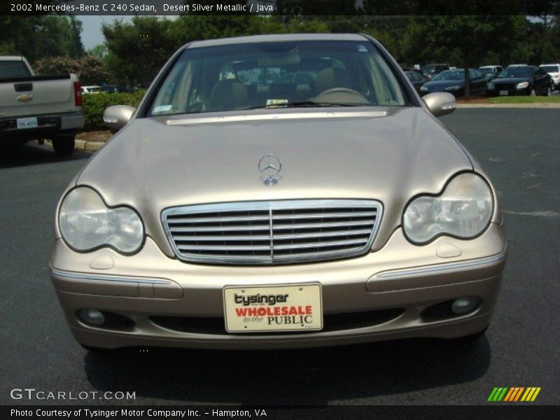 Desert Silver Metallic / Java 2002 Mercedes-Benz C 240 Sedan