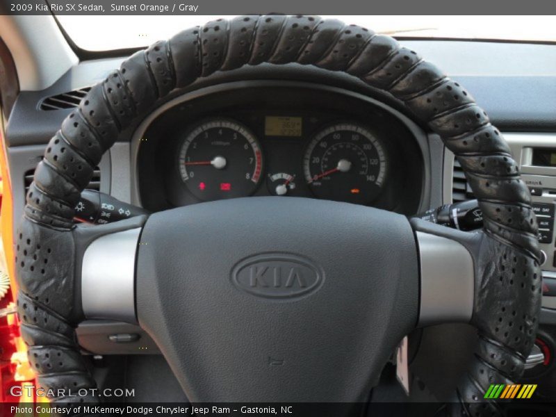 Sunset Orange / Gray 2009 Kia Rio SX Sedan