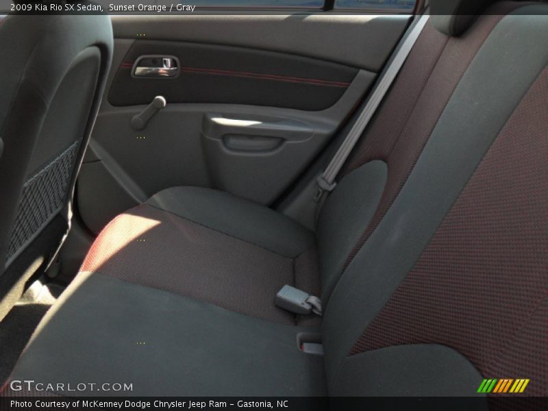 Sunset Orange / Gray 2009 Kia Rio SX Sedan