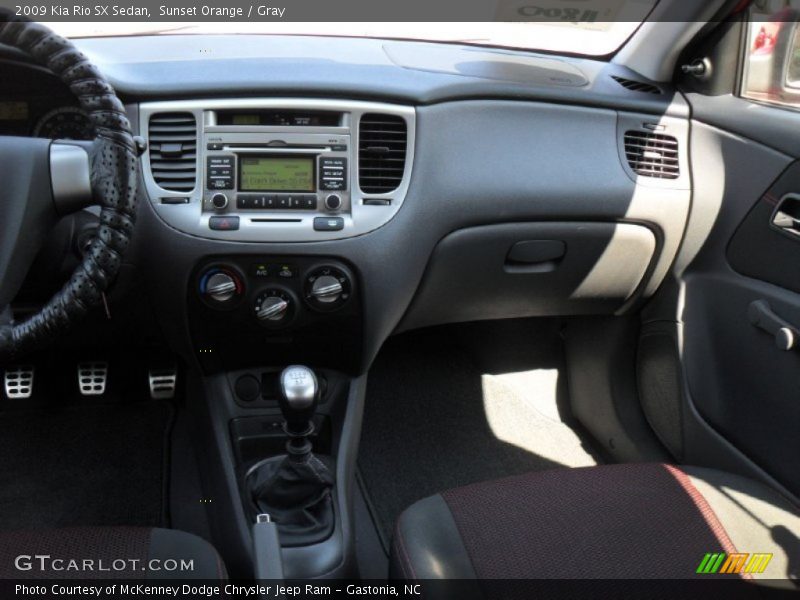 Sunset Orange / Gray 2009 Kia Rio SX Sedan