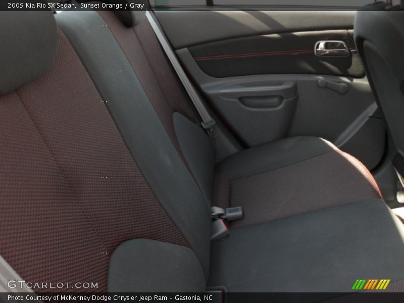 Sunset Orange / Gray 2009 Kia Rio SX Sedan