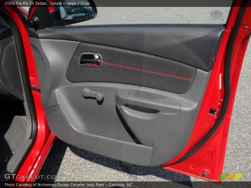 Sunset Orange / Gray 2009 Kia Rio SX Sedan