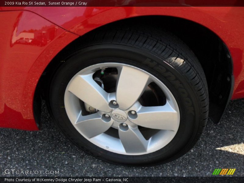 Sunset Orange / Gray 2009 Kia Rio SX Sedan