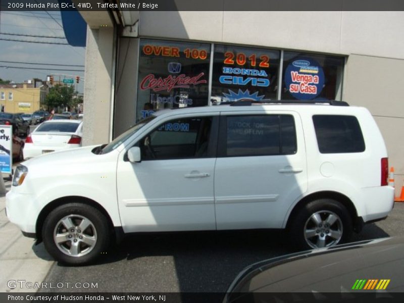 Taffeta White / Beige 2009 Honda Pilot EX-L 4WD