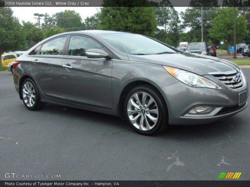 Willow Gray / Gray 2009 Hyundai Sonata GLS