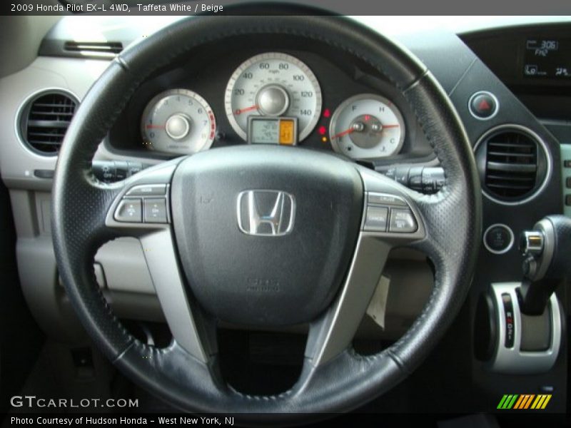 Taffeta White / Beige 2009 Honda Pilot EX-L 4WD