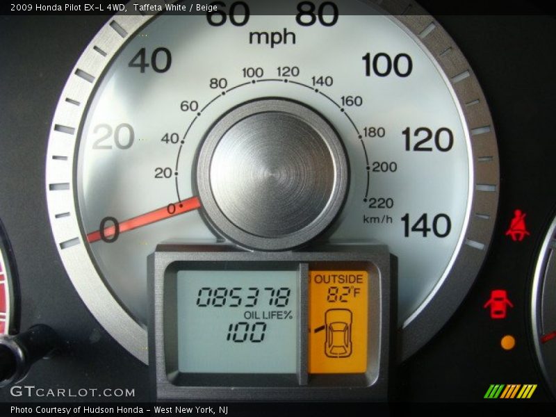 Taffeta White / Beige 2009 Honda Pilot EX-L 4WD