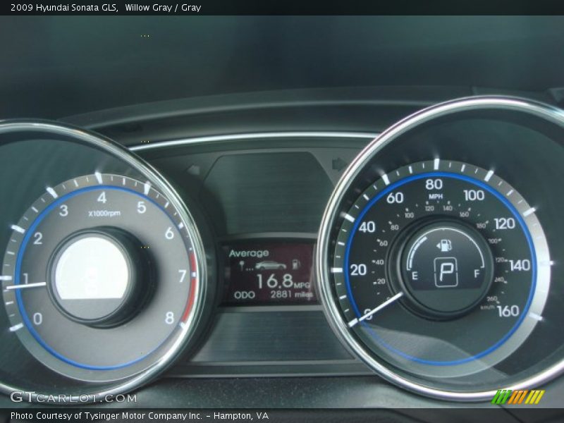 Willow Gray / Gray 2009 Hyundai Sonata GLS