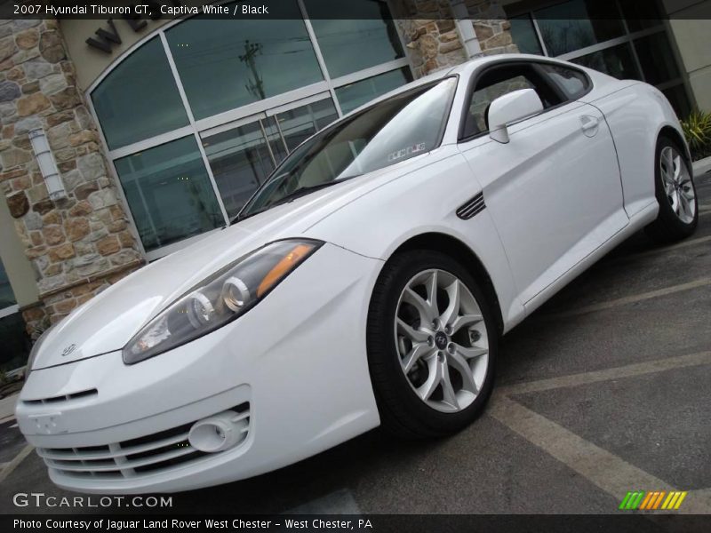 Captiva White / Black 2007 Hyundai Tiburon GT