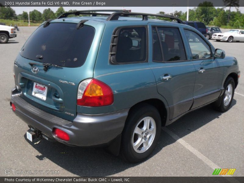 Pine Green / Beige 2001 Hyundai Santa Fe GLS V6 4WD