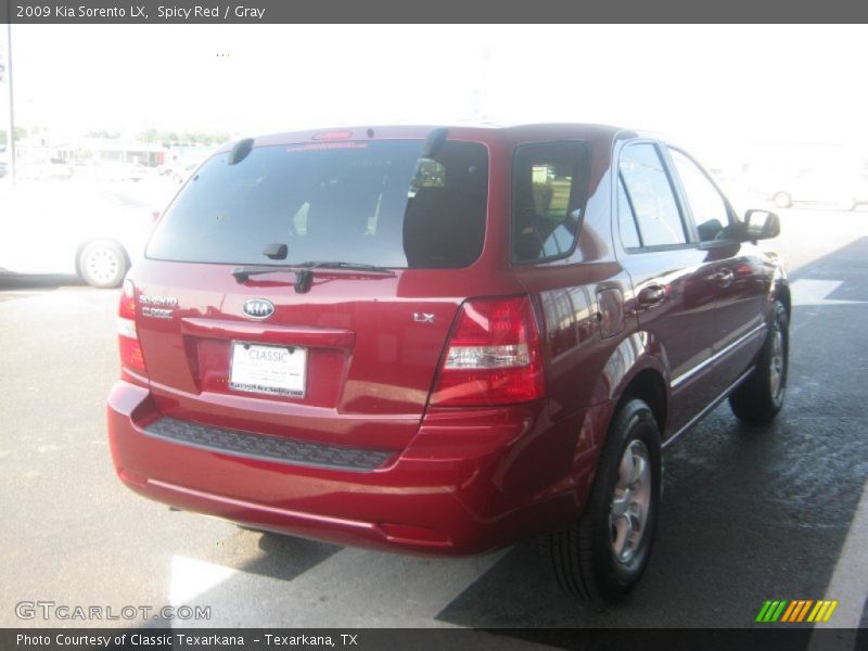 Spicy Red / Gray 2009 Kia Sorento LX