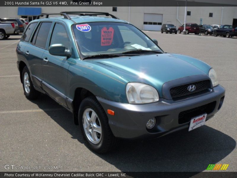 Pine Green / Beige 2001 Hyundai Santa Fe GLS V6 4WD
