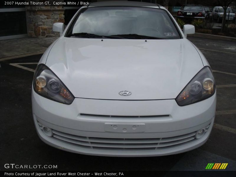 Captiva White / Black 2007 Hyundai Tiburon GT