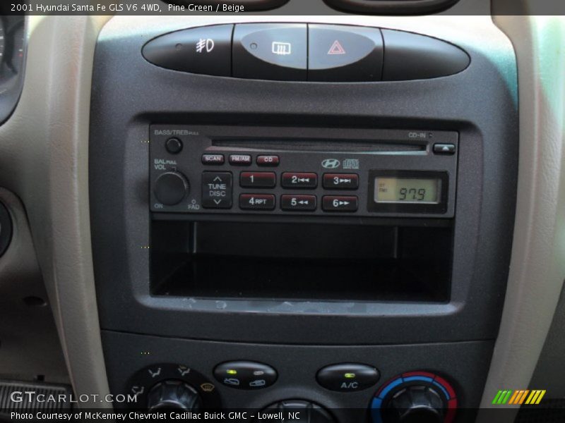 Pine Green / Beige 2001 Hyundai Santa Fe GLS V6 4WD