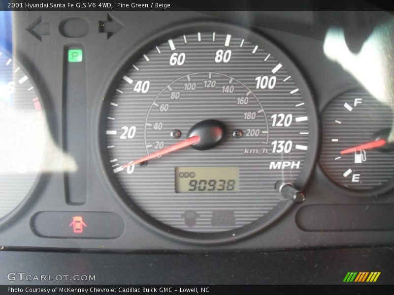 Pine Green / Beige 2001 Hyundai Santa Fe GLS V6 4WD