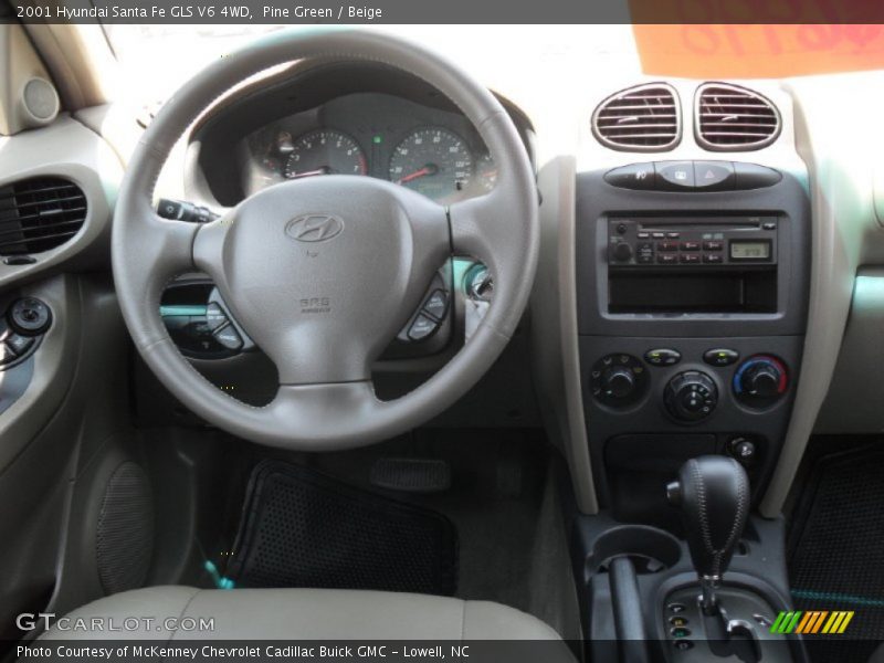 Pine Green / Beige 2001 Hyundai Santa Fe GLS V6 4WD