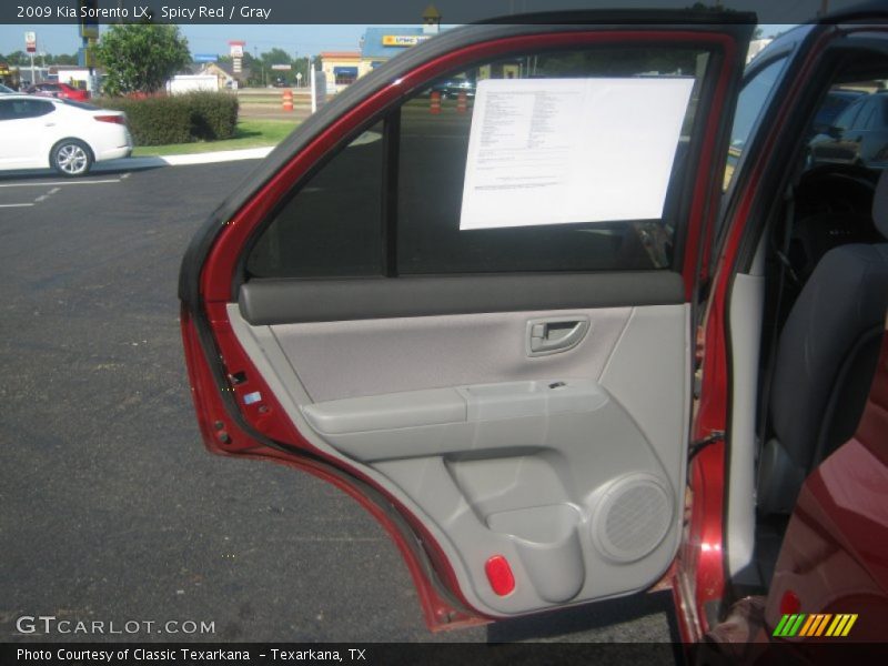 Spicy Red / Gray 2009 Kia Sorento LX