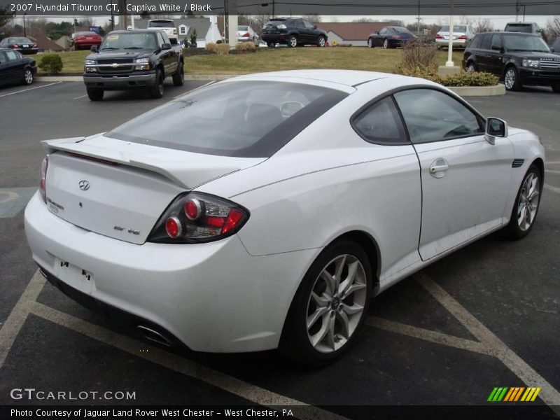 Captiva White / Black 2007 Hyundai Tiburon GT