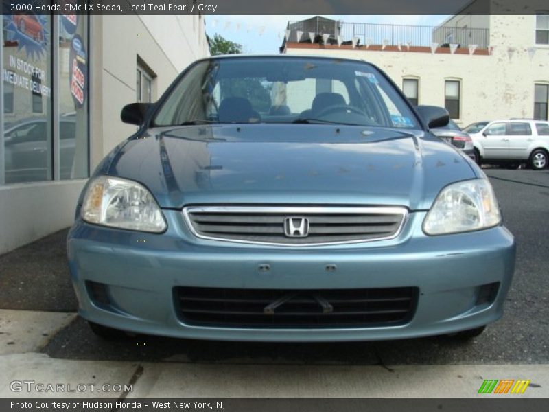 Iced Teal Pearl / Gray 2000 Honda Civic LX Sedan