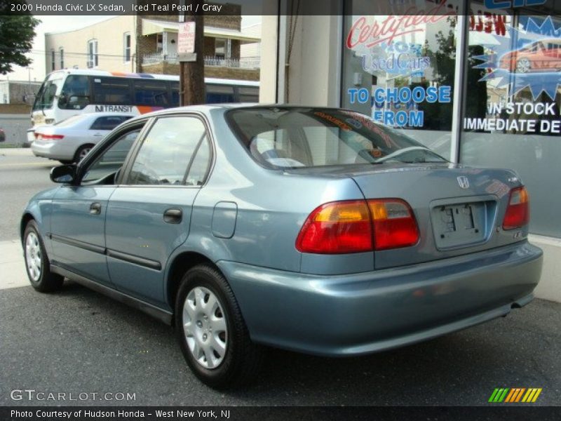 Iced Teal Pearl / Gray 2000 Honda Civic LX Sedan