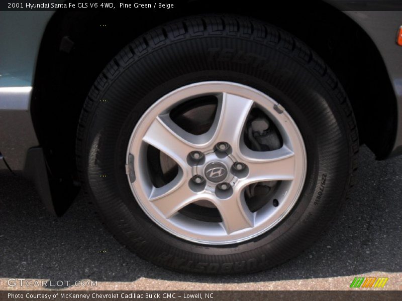 Pine Green / Beige 2001 Hyundai Santa Fe GLS V6 4WD