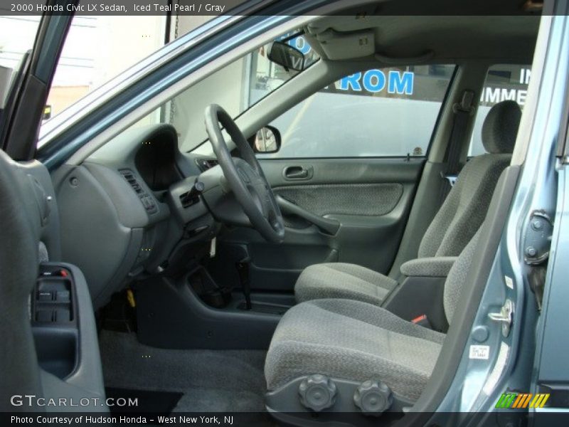 Iced Teal Pearl / Gray 2000 Honda Civic LX Sedan