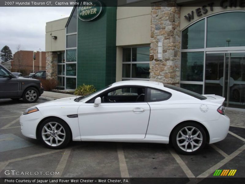 Captiva White / Black 2007 Hyundai Tiburon GT