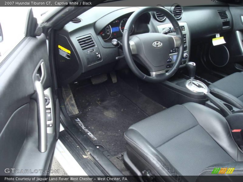 Captiva White / Black 2007 Hyundai Tiburon GT