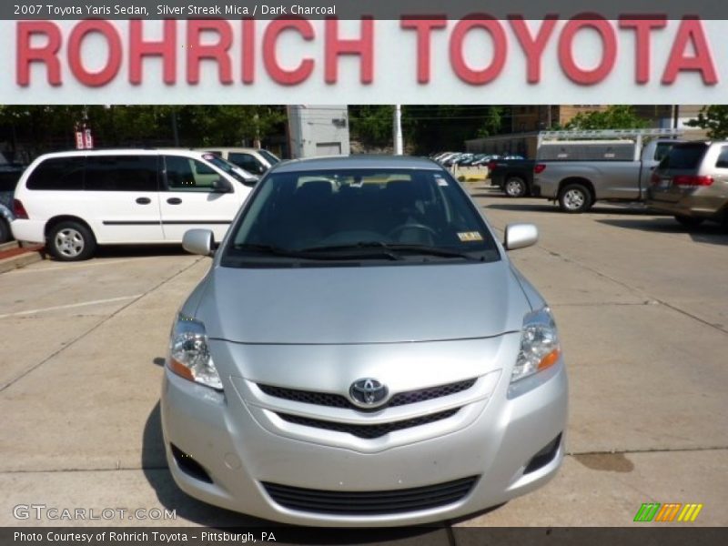 Silver Streak Mica / Dark Charcoal 2007 Toyota Yaris Sedan
