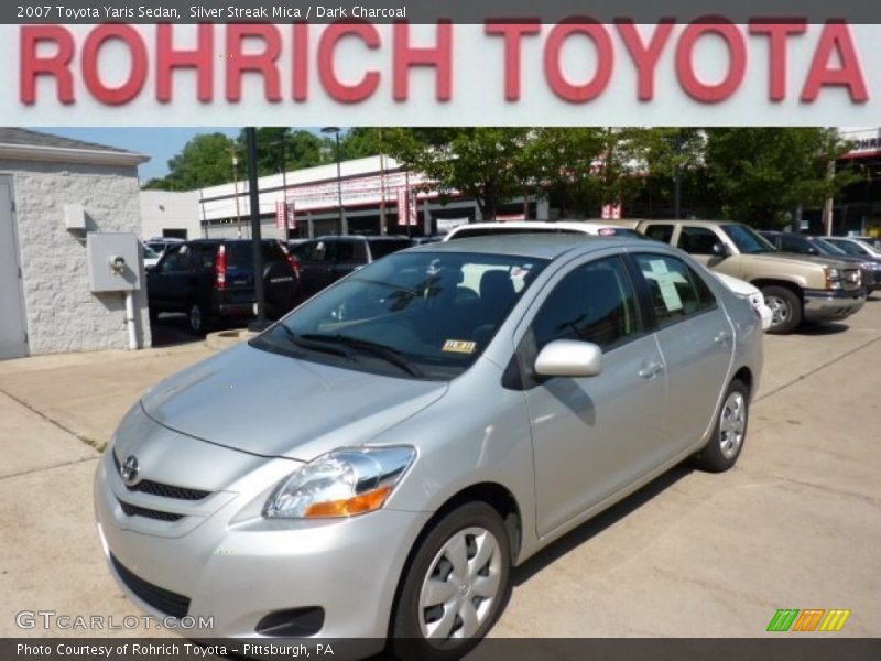 Silver Streak Mica / Dark Charcoal 2007 Toyota Yaris Sedan