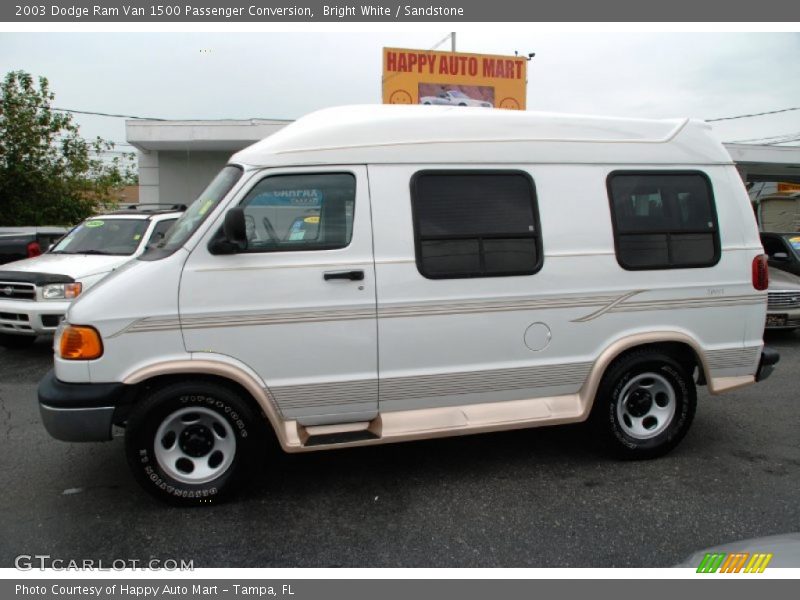 Bright White / Sandstone 2003 Dodge Ram Van 1500 Passenger Conversion