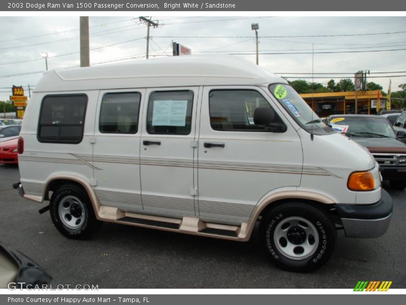 Bright White / Sandstone 2003 Dodge Ram Van 1500 Passenger Conversion
