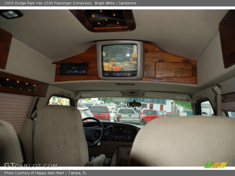Bright White / Sandstone 2003 Dodge Ram Van 1500 Passenger Conversion