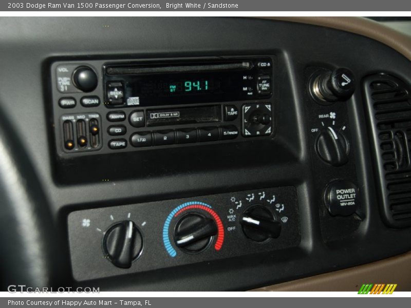 Bright White / Sandstone 2003 Dodge Ram Van 1500 Passenger Conversion