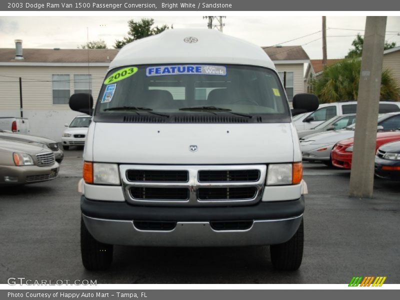 Bright White / Sandstone 2003 Dodge Ram Van 1500 Passenger Conversion