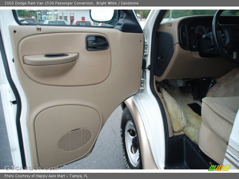 Bright White / Sandstone 2003 Dodge Ram Van 1500 Passenger Conversion