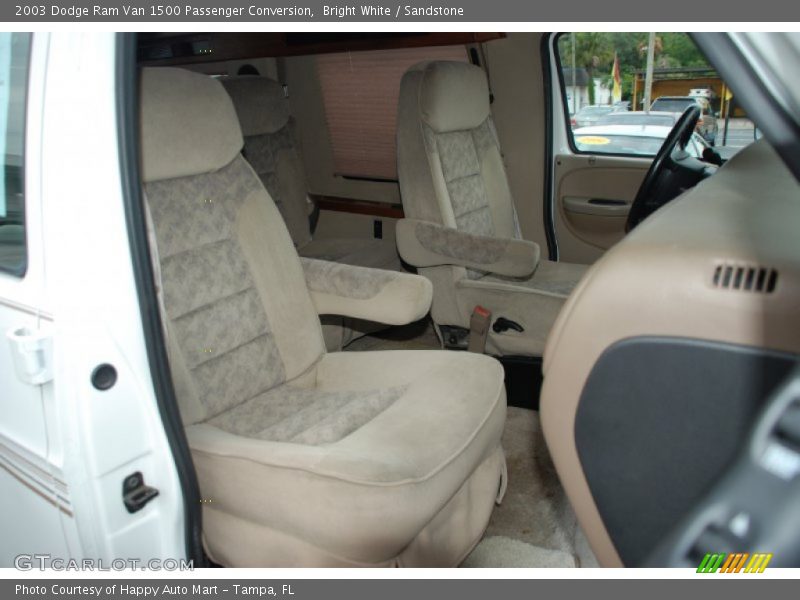 Bright White / Sandstone 2003 Dodge Ram Van 1500 Passenger Conversion