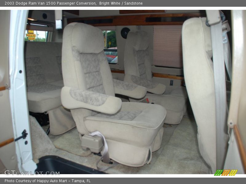 Bright White / Sandstone 2003 Dodge Ram Van 1500 Passenger Conversion