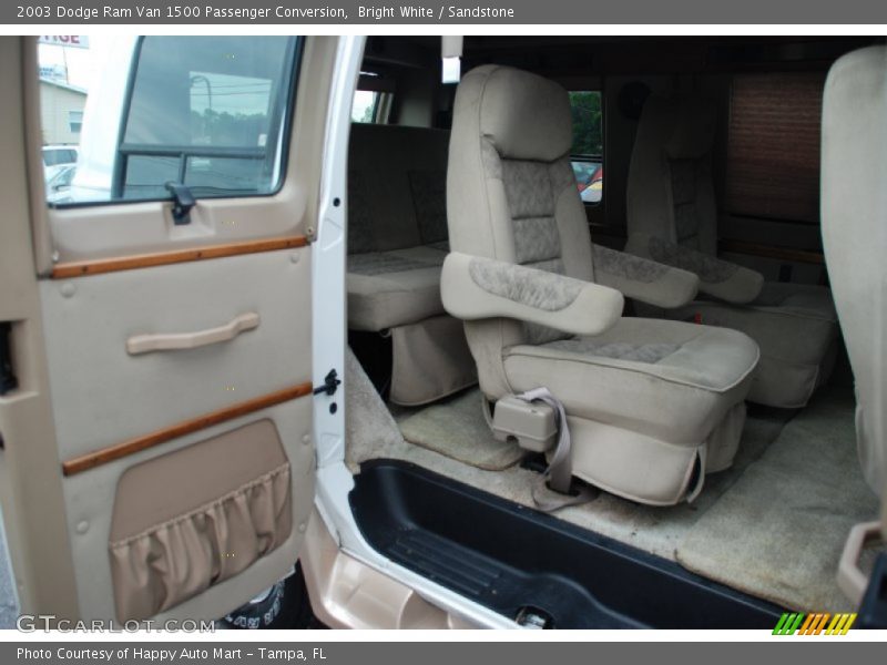 Bright White / Sandstone 2003 Dodge Ram Van 1500 Passenger Conversion